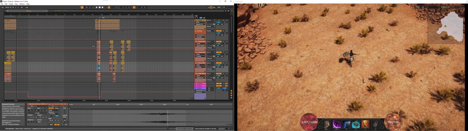 Ableton Live session for the Cleave skill, sound design for Keres