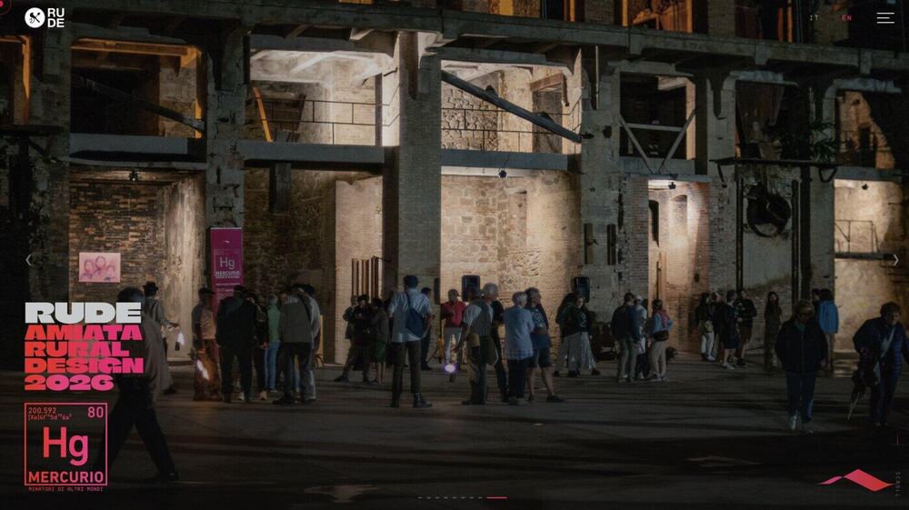 RUDE, Amiata Rural Design 2026, Mercurio: Minatori di Altri Mondi, inside the former mercury mine building